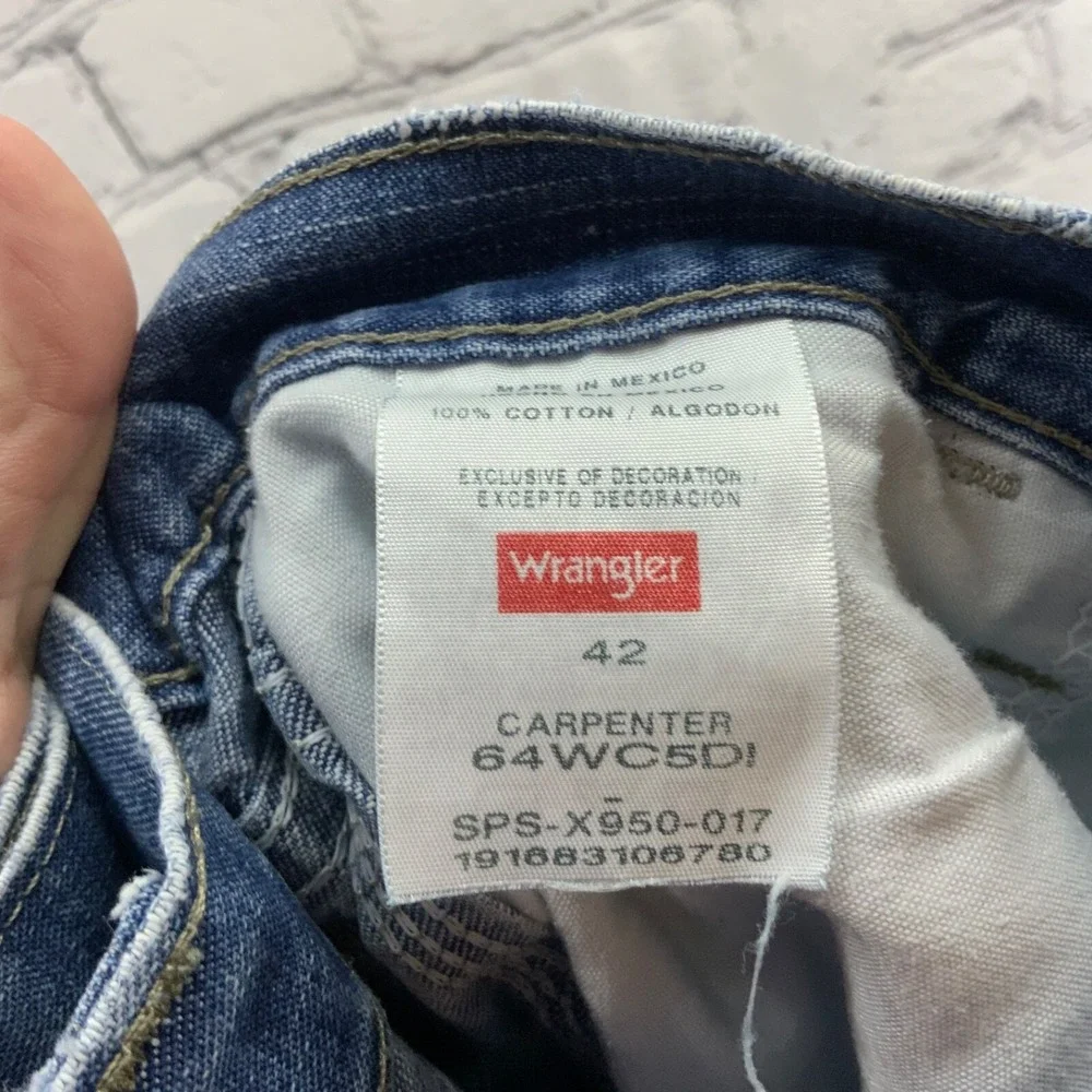 Wrangler Carpenter Shorts Vintage 90's Mens sz 42‎ Denim